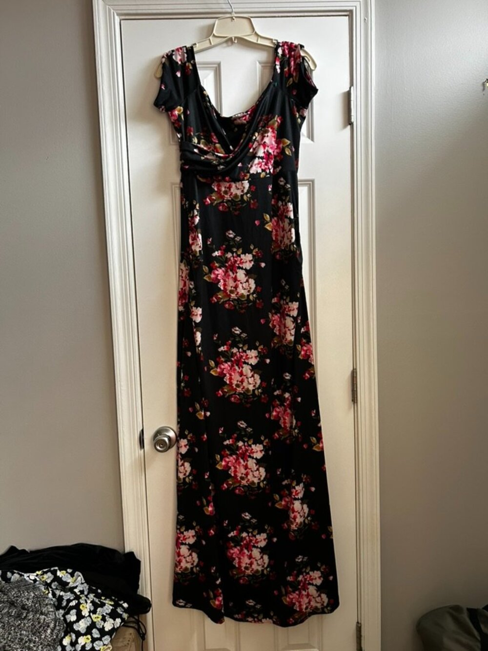 Long floral print dress